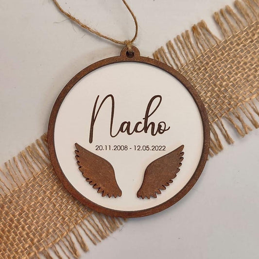 Personalized Christmas Ornament | Angel Wings Design